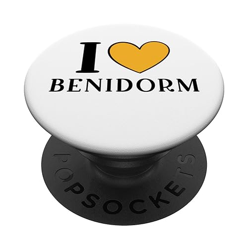I Love Benidorm PopSockets Swappable PopGrip, Black