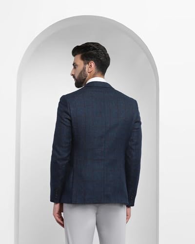 Image of Blackberrys Men Navy Checks Blazers
