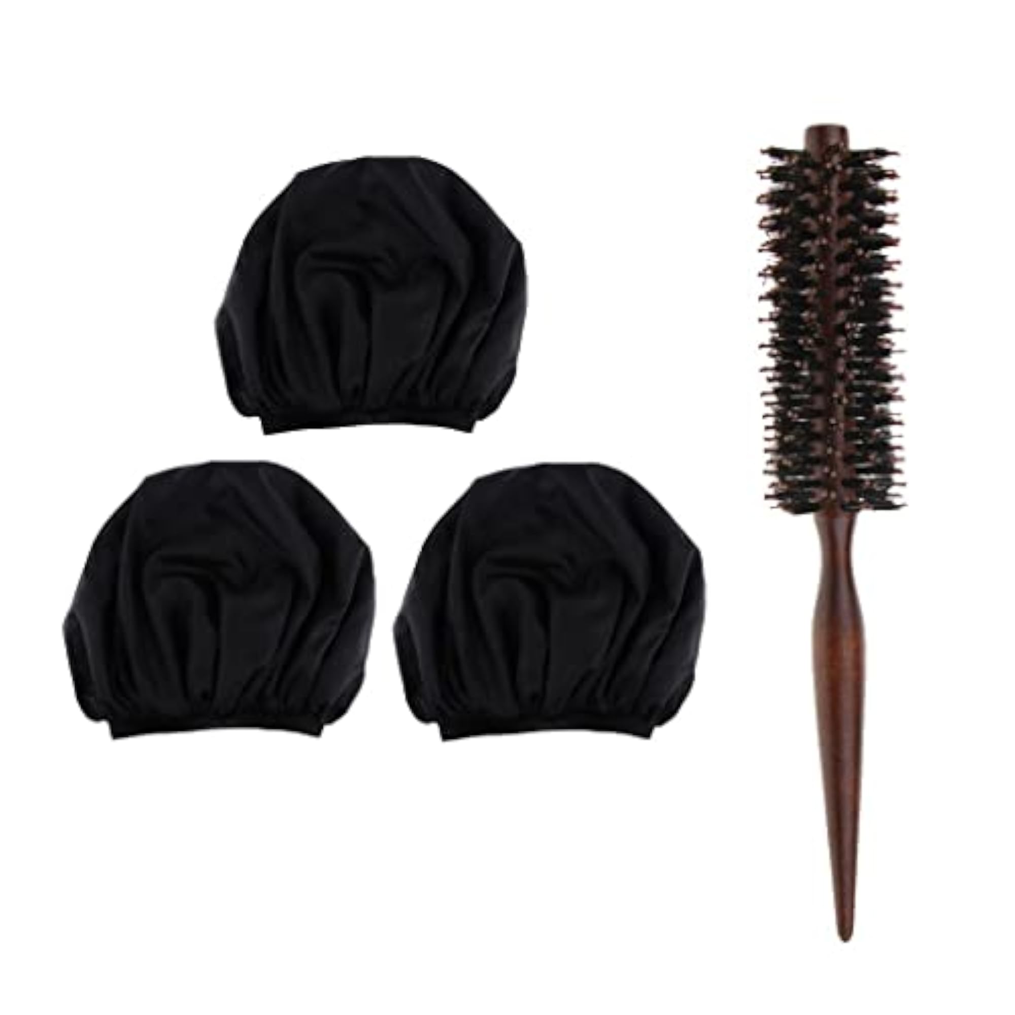 3x Waterproof Elastic Hair Bonnet Shower Cap Set for Women