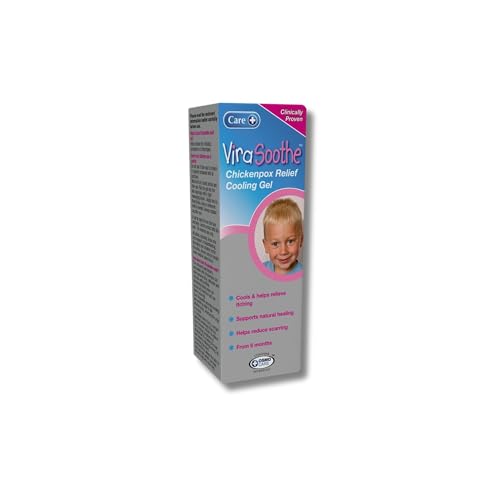 Care ViraSoothe Gel Chickenpox Relief Cools and Soothes Skin Suitable 6+ Months Old Supports Natural Healing Helps Stop the Itch Clinically Proven Effective Relief Against Symptoms 50g Gel