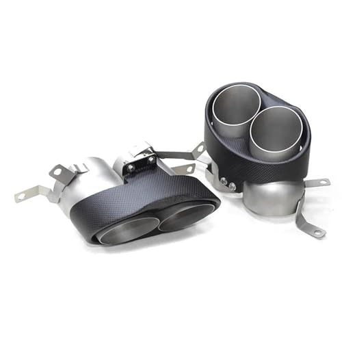 Embout d'échappement 2 pièces pour A3 A4 A5 A6 A7 silencieux noir