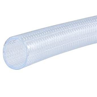 Tuyau PVC Tressé Renforcé 10mm Diamètre Interne 15mm Externe 1m Transparent Haute Pression