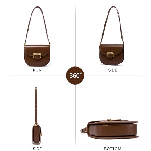 LAFESTIN Small Split Leather Crossbody Purses For Women with Adjustable Strap Shoulder Handbags with Credit Card Slot4