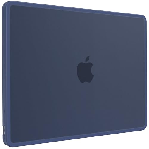 Image of BlueSwan Anti-Cracking Case for MacBook Air 13 inch, M5 2026 M4 M3 M2 2025-2022 A3449 A3240 A3113 A2681, Drop Protection Soft TPU Bumper PC Base for Air 13.6 inch, Frosted Midnight