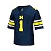 Little King NCAA -Touchdown Pass-Youth Teen Boys Team Football Jersey-Michigan-Navy #1-Youth XL