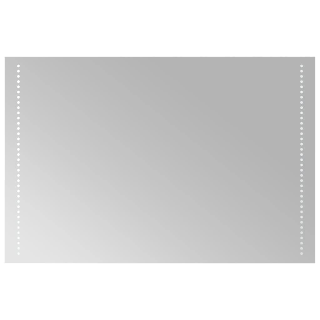 KGHFDVB LED Bathroom Mirror 60x90 cm, IP65 Waterproof Vanity Mirror with USB Interface, Wall Mounted Makeup with Hooks for Vertical or Horizontal Installation
