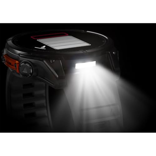 Image of Garmin Fenix 8 47mm AMOLED Multisport GPS Smartwatch, Slate Gray with Black Silicone Band, 010-02904-00 - Bundle w /Deco Essentials Charging Dock, Dust Cover and USB-C Cable