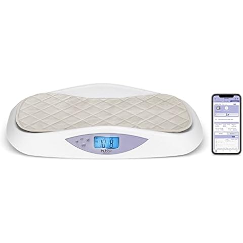 Hubble Connected Grow Smart Bluetooth Baby Scales with LCD Display, Weight Tracking Smart Scales, Soft Changing Pad, Tare & Hold Digital Scales and 4 Sensor Technology for Excellent Accuracy Cover