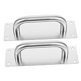 UKCOCO 2stücke Edelstahl Türdrückplatte Mit Austauschbarer Türplatte Für Gewerbeimmobilien Lagerhallentüren Und Brandschutztüren Push-pull-design Für Mühelose Bedienung Robust Und Langleb