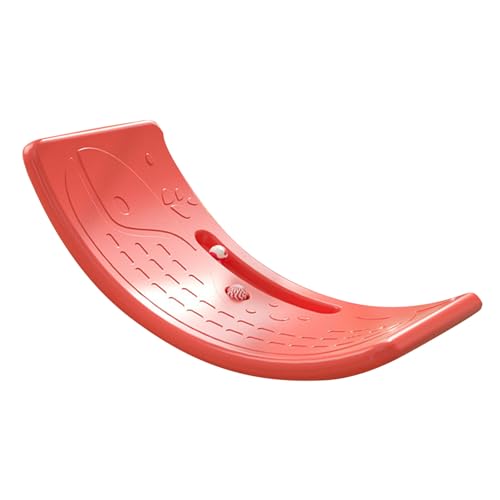 SPYMINNPOO Plastic Balance Board, 50kg Load - Bearing Capacity for Kids Toddlers Teens Adults Exercise (Red)