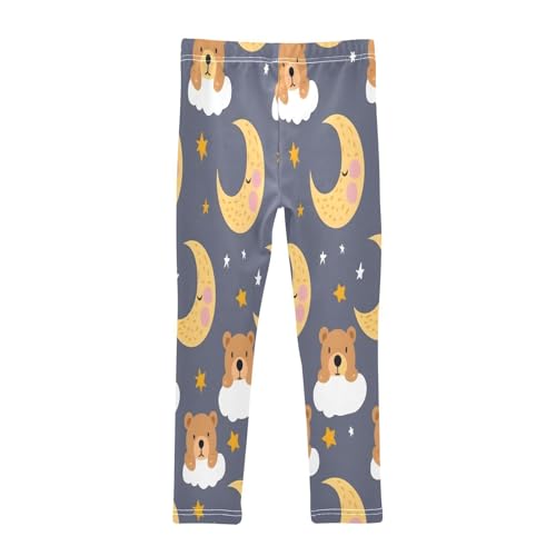Toddler Girls Leggings Printed Yoga Pants Leggings Bear Moon Night for Kids2