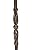 Stair Part Shop - 5/8" Round - Ornate Hollow Iron Baluster -ÊStem - Antique Copper