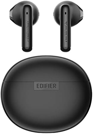 Edifier X2 True Wireless Bluetooth Headphones Earbuds with 28 Hour Playtime, Dual Mic Voice Noise Reduction for Crystal-Clear Calls, Lightweight Headphones, Black