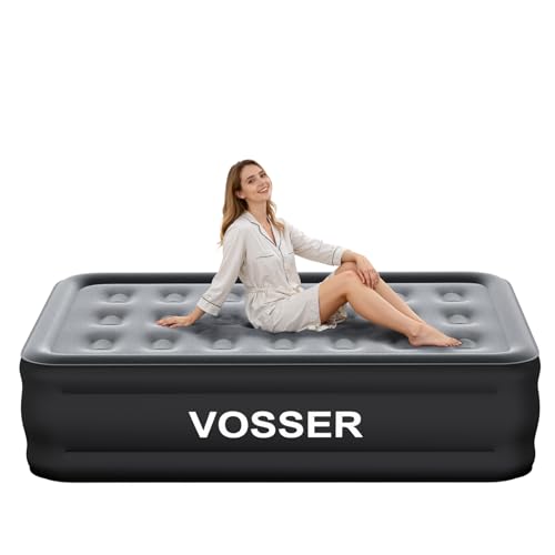 Image of VOSSER Twin Air Mattress,18 inch Raised Self Inflatable Mattress with Built in Pump for Home,Guest&Travel, Durable Colchon Inflable, Twin Size Air Mattress Quick Setup in 2 Minutes,330LB Max,