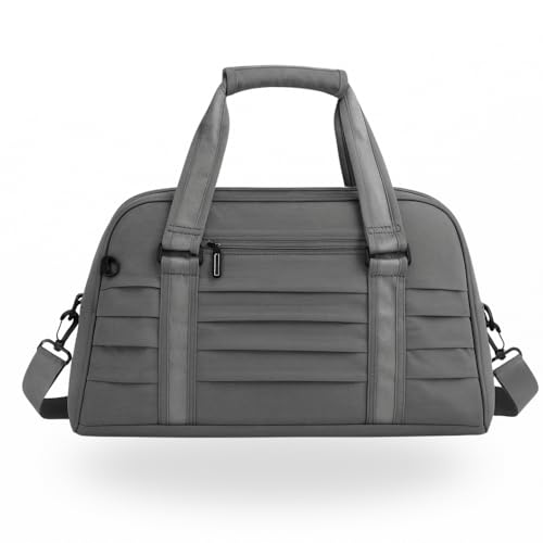 Bolsa Mala Esportiva Academia Viagem Fitness Feminina Masculina Grande Capacidade Impermeável com Alça Transversal Ombro Treino Casual (Cinza)