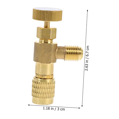 Válvulas de carga FAVOMOTO, 2 piezas, para aire acondicionado automotriz, adaptador de llenado de refrigerante con sellos giratorios, compatible con sistemas automotrices e industriales miniatura 7