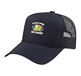 in Key Limes We Crust Key Lime Pie Florida Dessert Trucker Hat with Adjustable Mesh Back, Navy Blue
