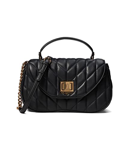 Image of KARL LAGERFELD Paris Women's Handbags Satchel,blk /gold,1SZ