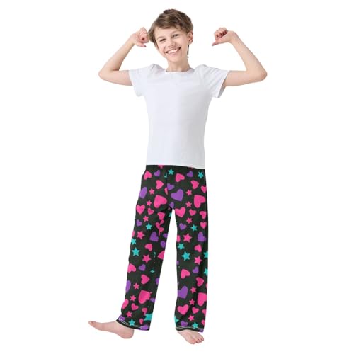 Star and Love Boys Long Pants Soft Trousers Elastic Waist Kids Lounge Bottoms with Pockets S-XL2
