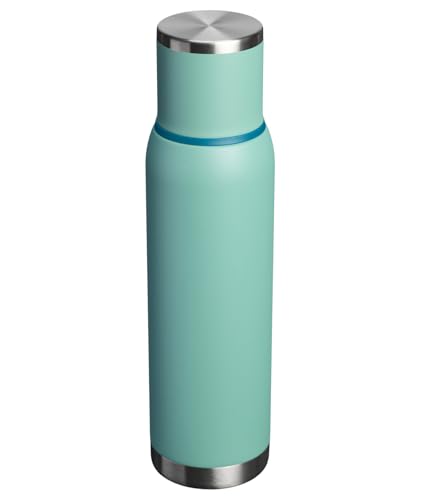 Image of Stanley Adventure-To-Go Vacuum Bottle 1.4 qt | Wide Mouth with Leakproof Cup Lid | Keep Drinks Hot or Cold | Packable for Travel | Insulated Stainless Steel Thermal Bottle | BPA-Free | Spring Green