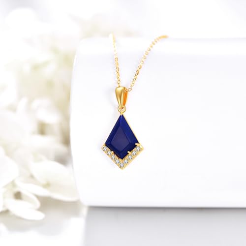 KECHO Lapis Lazuli Necklace 14K Gold Lapis Lazuli Jewelry Christmas Gifts For Women2