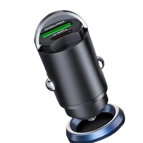 Cargador mini USB para coche 100W que soluciona la batería baja de tu móvil con QC 3.0 2