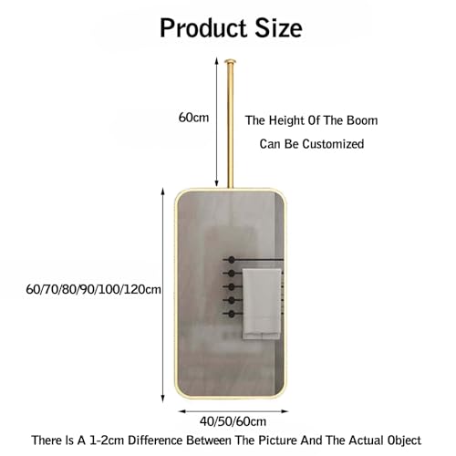 Miroir de plafond rectangulaire suspendu pour habiller un mur encombré - 3
