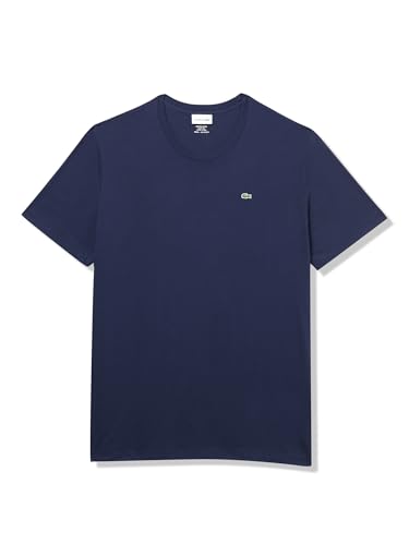 Image of Lacoste Men's Tall Fit V-Neck Short Sleeve Regular Fit Pima Cotton T-Shirt