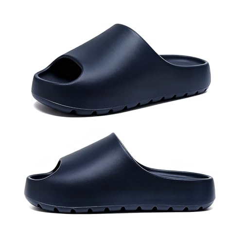 Image of Cloud Slides for Women,EVA Soft House Slippers Unisex,Open Toe Thick Sole Shower Shoes,Mens Slides Indoor & Outdoor