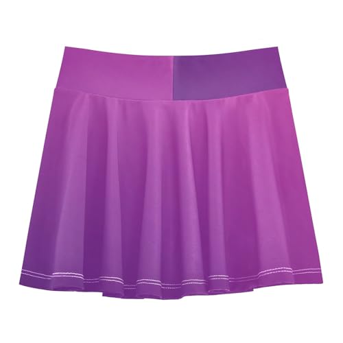 Gradient Purple Teen Girls Lightweight Breathable Cheer Skirts for Everyday Wear Age 3-44