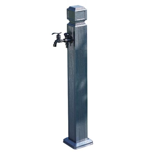 Columna de agua de jardín con grifo, fuente vertical decorativa al aire libre para dispensar agua, riego y lavado, ideal para uso en patio y patio