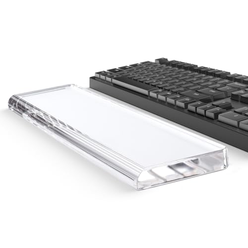 Acrylic Keyboard Wrist Rest?Mechanical Keyboards Ergonomic Palm Rest for Computer Keyboard,Anti-Slip Base,Wrist Pad for Laptop,Suitable for Offices, Homes, Games, Laptops and Computers Easy Typing