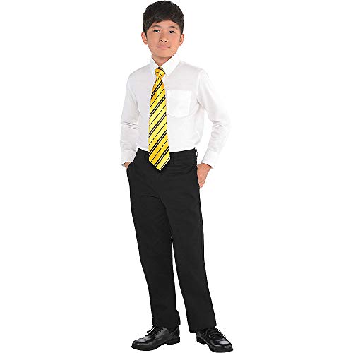 SUIT YOURSELF Harry Potter Hufflepuff Tie for Children, One Size, 60 Inches, Features Black Diagonal Stripes on Yellow2
