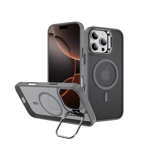 iPhone16Pro �P�[�X �X�^���h�t�� iPhone16Pro�p �n�C�u���b�h�P�[�X MagSafe�[�d�Ή� �}�O�l�b�g���� PC�P�[�X�J�o�[ �p�x�����\ �l������ �ϏՌ� ���C�h�~ �y�� ���^ �a�� �h�� ���� �w��h�~ �t�B�b�g �}�b�g�d�l �\