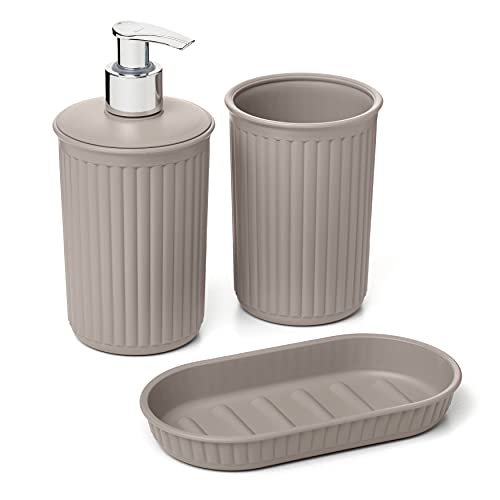 Tatay Set de 3pcs Sobremesa de Baño (Vaso +...
