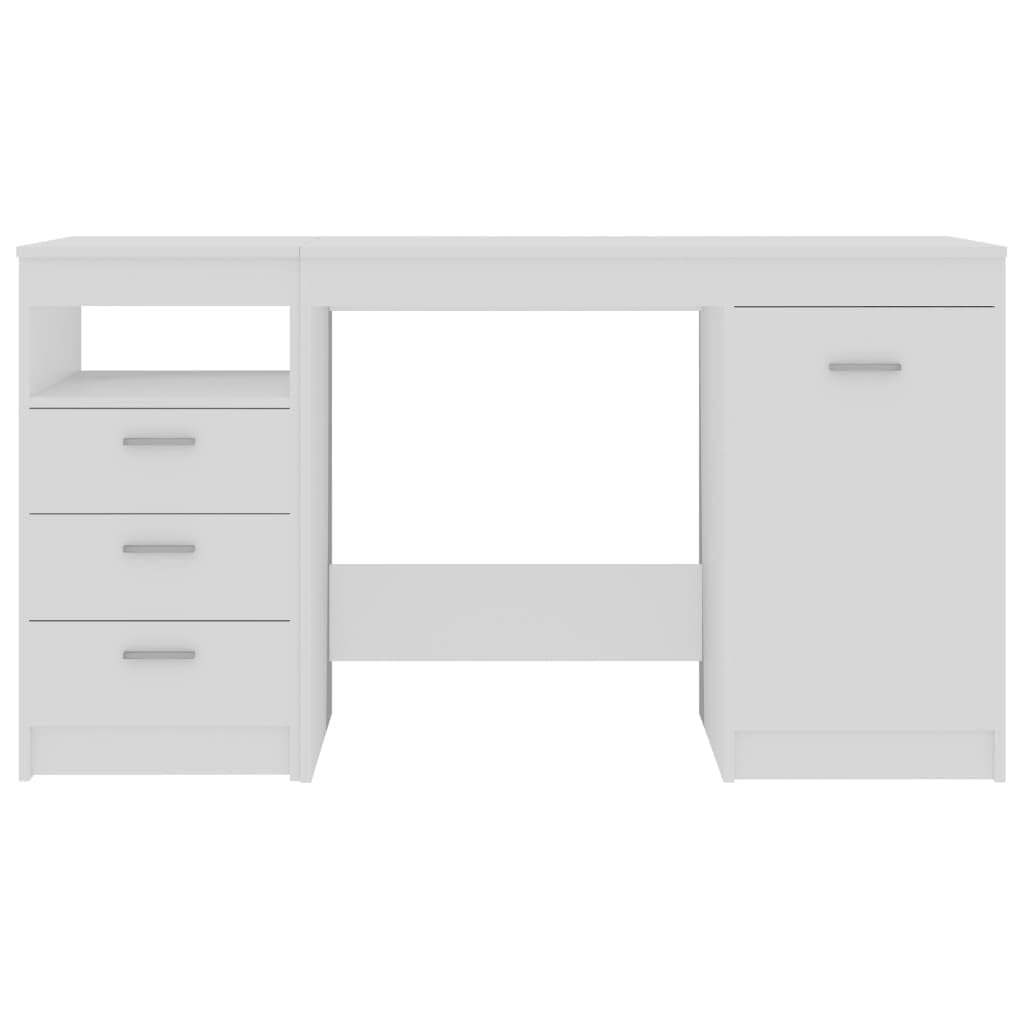 vidaXL Escritorio de Madera contrachapada Blanco 140x50x76 cm