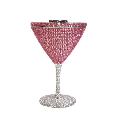 Image of Women Goblet Rhinestone Evening Bag Cocktail Cup Diamond Clutch Funny Crystal Prom Handbag Wedding Purse for Party