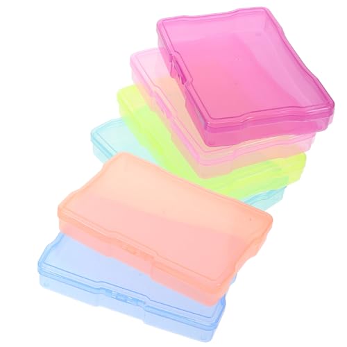 HOMSFOU Household Photo Case Cards Box Postcards Box Small Objects Organizer Plastic Storage