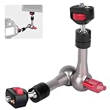 Came-TV 7インチ 関節式マジックアーム カメラマウント 360°ボールヘッド & 1/4インチネジ & 位置決めピン付き アルミ製マジックアーム カメラアーム モニター ビデオライト カメラケージリグ用 (64001)