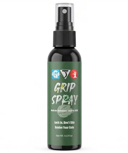 GJQ Basketball Grip Spray 4 OZ, 2 in 1 Restore & Improving Shoe Spritz Non-Sticky Sole Bottom Basketball Accessory