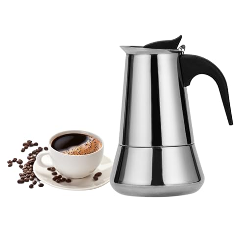 Ruiqas Moka Pot Acciaio Inox Induzione Piano cottura Macchina da caffè Moka Pot Espresso Macchina da Caffè con Filtro Cucina Uso Domestico