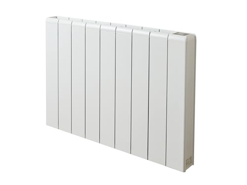 Adam Samson - Radiatore elettrico a doppio riscaldamento, 2000 W, colore bianco, con controllo Wi-Fi intelligente, spina EU