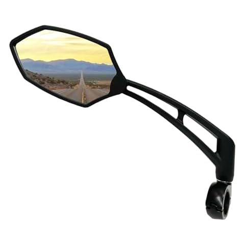 Hafny 2024 New Handlebar Bike Mirror, HD Glass Lens, Adjustable & Rotatable Safe Rearview Bicycle Mirror, Blast-Resistant, HF-M6002-FR051 (Anti-glare Blue Left) Cover