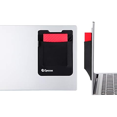 Epessa Pocket Pouch for Laptop, External Hard Drive Holder Stick-On External Hard Drive Carrying Case, Hard Drive Sleeve for Laptop, Pouch for Portable External SSD SanDisk, Samsung T7, USB Cable Cover