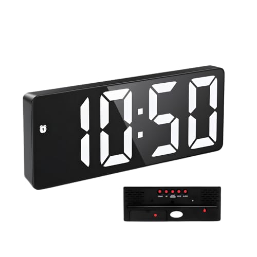 Relógio Digital Led Despertador Alarme de Mesa Brilho Ajustável Visor 12/24h Alimentação USB Para Casa Quarto Escritório Premium (Cores variadas)