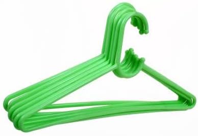 Plastic Clothes Hanger Set of 100 Clothes Hnager for Wardrobe Garments Hanging Green