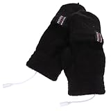ifundom 3 Pares Guantes Calefactores Guantes Calentados por USB Sin Dedos Guantes Calefactables para Laptop Cálidos Guantes para Portátiles Guantes De Bicicleta Recargable Black Hilo
