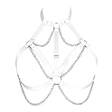 Plus Size Body Harness BH Damenmode Unterwäsche Punk Hollow Cupless BH Punk Gothic Karneval Tanzkostüm