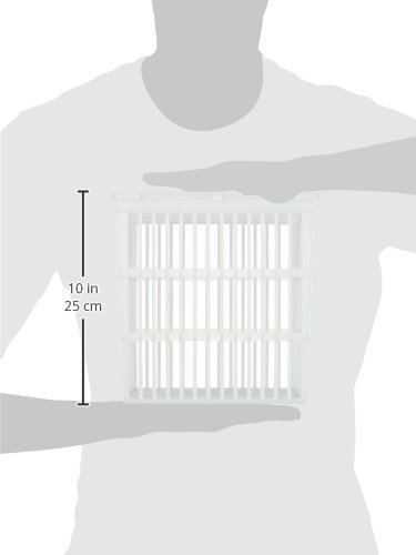 neoLab Polypropylen Korb mit Deckel, Weiß, 12l Kapazität, 229mm x 229mm x 229mm