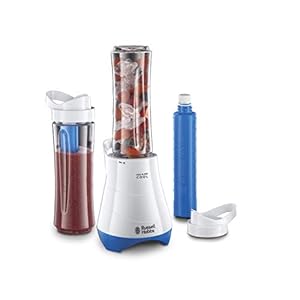 Russell Hobbs Portable Mix and Go Smoothie Maker / Cool Personal Blender 300 Watts, With 2 X 600 ML Drink Bottle And…